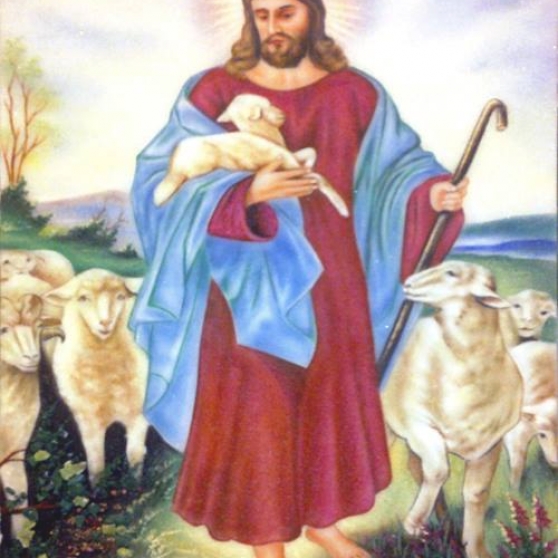 Tranh Đá Quý Truyền Thần - Linh Phật Chúa Jesu Chăn Chiên